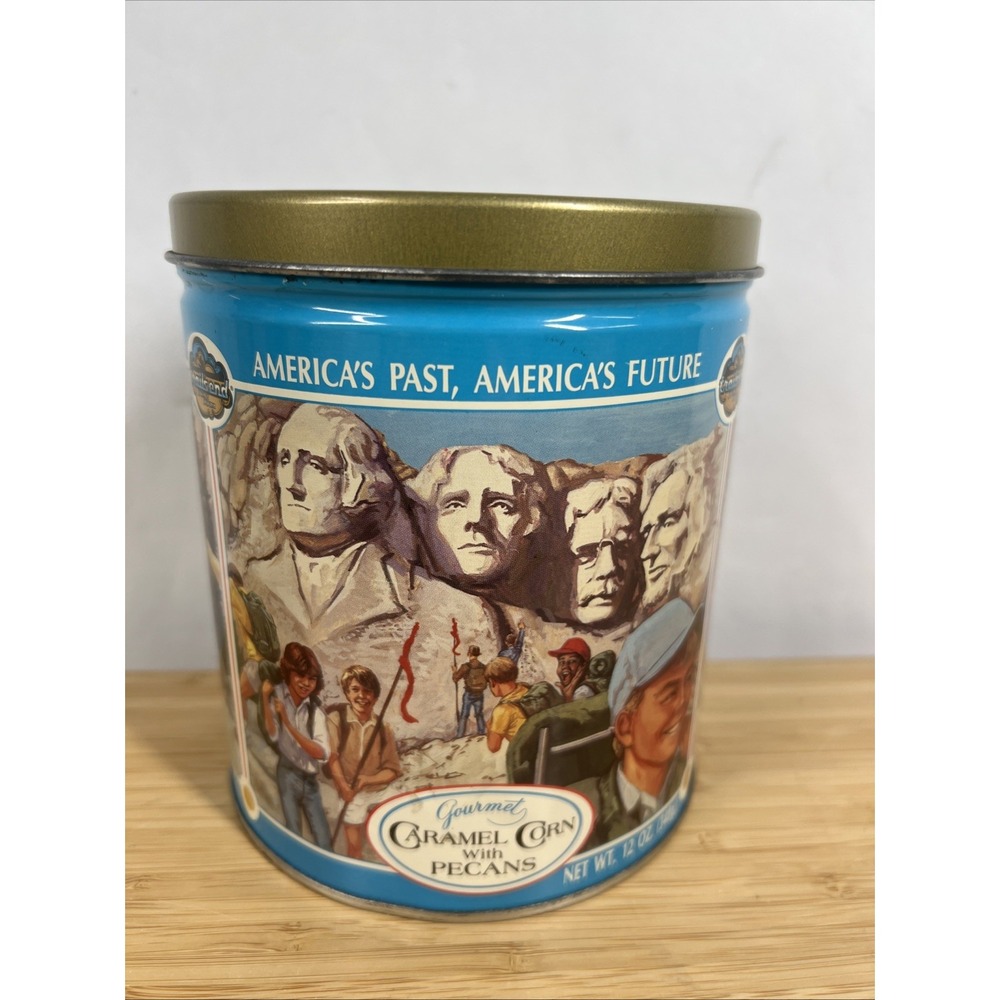 Trails End Popcorn 10th Anniversary‎ Mount Rushmore Tin Limited Edition 1990 VTG
